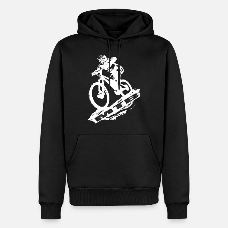 VTT - Sweat à capuche Premium bio Homme - noir