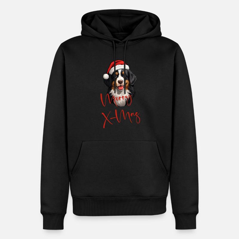 Le bouvier bernois X-Mas - Sweat à capuche Premium bio Homme - noir