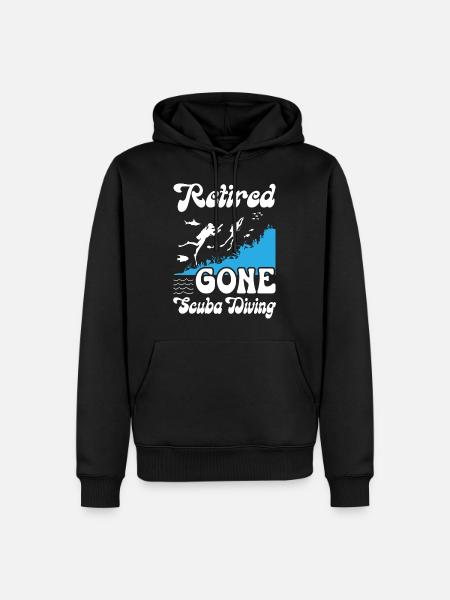 Retired Gone Scuba Diving - Men’s Premium Organic Hoodie - black