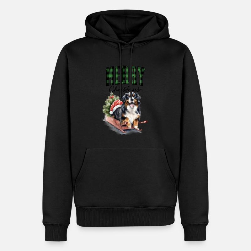 Bouvier bernois de Noël - Sweat à capuche Premium bio Homme - noir