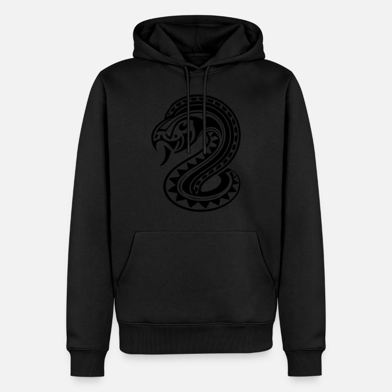 serpent - Sweat à capuche Premium bio Homme - noir