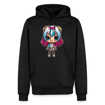 Niedliches Anime Manga Girl - Männer Premium Bio Hoodie - Schwarz - Vorne - Nico (187cm)