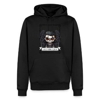 Angel - Skull - Männer Premium Bio Hoodie - Schwarz - Vorne - Nico (187cm)