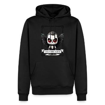 Angel - Skull - Männer Premium Bio Hoodie - Schwarz - Vorne - Nico (187cm)