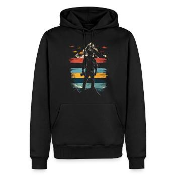 Photographie Nature Photographie Appareil photo reflex - Sweat à capuche Premium bio Homme - noir - Devant - Nico (187cm)