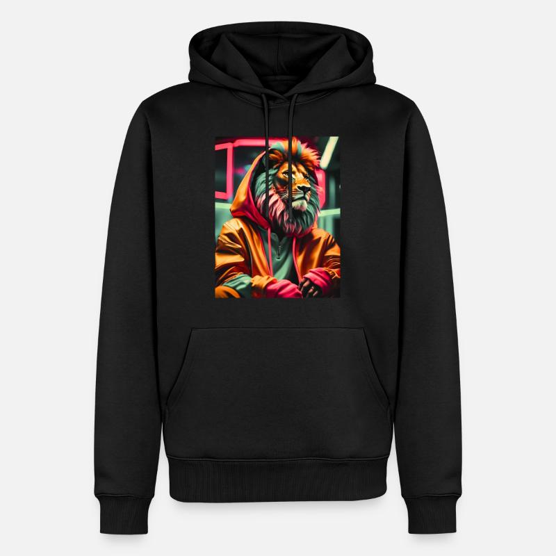 Roi Urbain - Sweat à capuche Premium bio Homme - noir