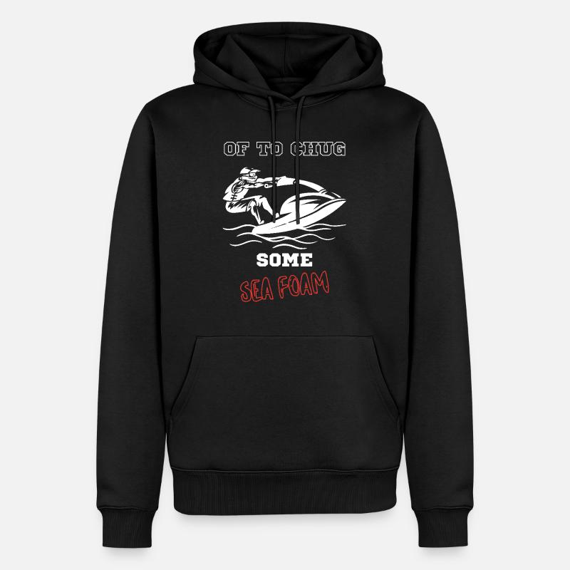 Jet-Ski-Action mit witzigem Spruch, englisch - Männer Premium Bio Hoodie - Schwarz