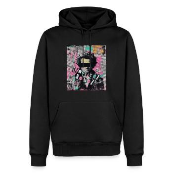 Beethoven Klassische Rebel Punk Kunst Collage - Männer Premium Bio Hoodie - Schwarz - Vorne - Nico (187cm)