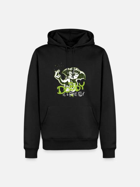 Harry Potter Dobby Ist Ein Freier Elf - Männer Premium Bio Hoodie - Schwarz