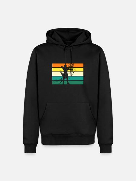 Archer Tir à l’arc - Sweat à capuche Premium bio Homme - noir
