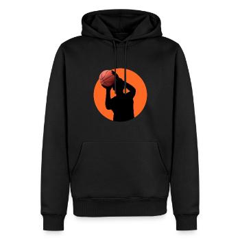 Basketballspieler - Männer Premium Bio Hoodie - Schwarz - Vorne - Nico (187cm)