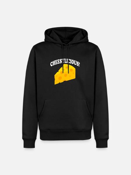 Cheesylicious Eating Cheesemaker Bio-Lebensmittel - Männer Premium Bio Hoodie - Schwarz