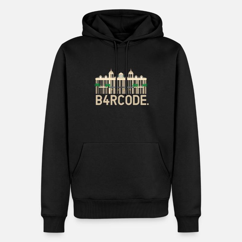 B4RCODE. Monaco - Sweat à capuche Premium bio Homme - noir