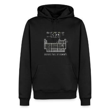 Chemie Katze Periodensystem der Elemente - Männer Premium Bio Hoodie - Schwarz - Vorne - Nico (187cm)