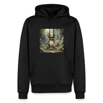 Golarius - Männer Premium Bio Hoodie - Schwarz - Vorne - Nico (187cm)