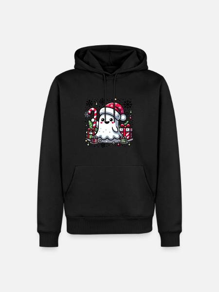 Weihnachten Geist Zuckerstange - Männer Premium Bio Hoodie - Schwarz