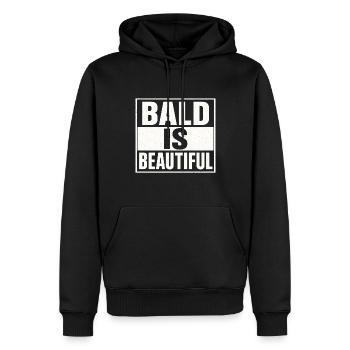Männer Glatze Geschenkidee Bald Is Beautiful - Männer Premium Bio Hoodie - Schwarz - Vorne - Nico (187cm)