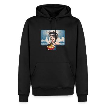 Anime Manga Kawaii Junge Japan Ramen Essen - Männer Premium Bio Hoodie - Schwarz - Vorne - Nico (187cm)