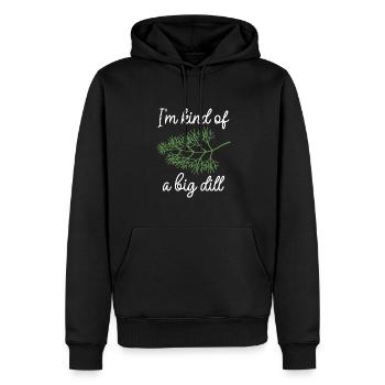 Ich bin irgendwie ein großer Dill - Männer Premium Bio Hoodie - Schwarz - Vorne - Nico (187cm)