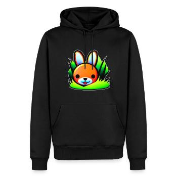 Niedlicher bunter Hase - Männer Premium Bio Hoodie - Schwarz - Vorne - Nico (187cm)