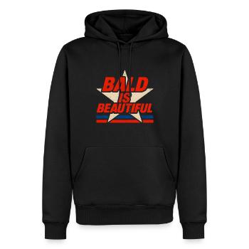 Männer Glatze Geschenkidee Bald Is Beautiful - Männer Premium Bio Hoodie - Schwarz - Vorne - Nico (187cm)