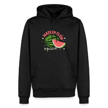 Watermelon Squad Tropische Sommerfrüchte - Männer Premium Bio Hoodie - Schwarz - Vorne - Nico (187cm)