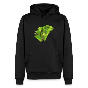 Art du lézard, faune puriste, animaux et reptiles - Sweat à capuche Premium bio Homme - noir - Devant - Nico (187cm)