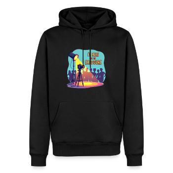 I'm Here For The Exposure Fotograph Videograph - Männer Premium Bio Hoodie - Schwarz - Vorne - Nico (187cm)