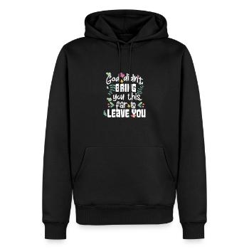 Dieu ne t’a pas amené si loin pour te quitter - Sweat à capuche Premium bio Homme - noir - Devant - Nico (187cm)