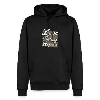 Christentum Geschenke Liebe Beten Wiederholen Sie das christliche Geschenk - Männer Premium Bio Hoodie - Schwarz - Vorne - Nico (187cm)