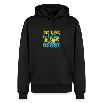 Scrapbooker Geschenk Scrapbooking ist in meinen Adern - Männer Premium Bio Hoodie - Schwarz - Vorne - Nico (187cm)