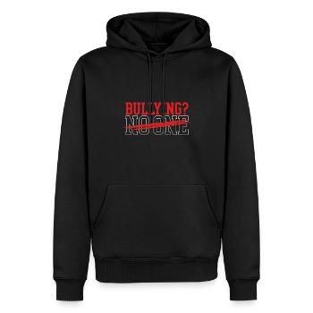 Anti-Mobbing-Geschenk-Mobbing Niemand hört auf Mobbing - Männer Premium Bio Hoodie - Schwarz - Vorne - Nico (187cm)