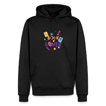 Bibliothécaire Cadeau Amusant Livre Amoureux Idée Cadeau - Sweat à capuche Premium bio Homme - noir - Devant - Nico (187cm)