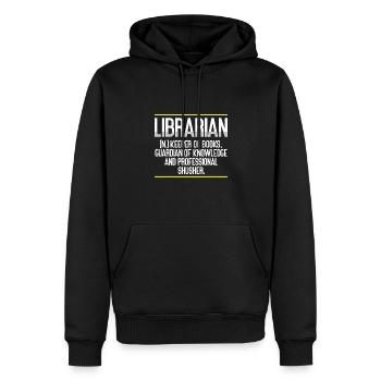Bibliothécaire Gardien des Dons des Livres Gardien de - Sweat à capuche Premium bio Homme - noir - Devant - Nico (187cm)