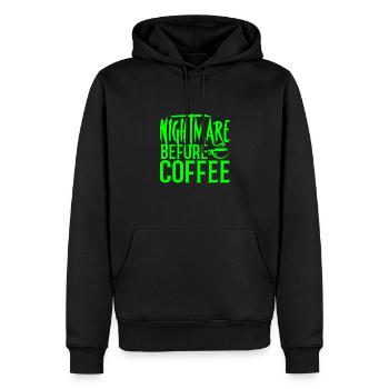 Coffee Addict Gift Nightmare avant l’amateur de café - Sweat à capuche Premium bio Homme - noir - Devant - Nico (187cm)