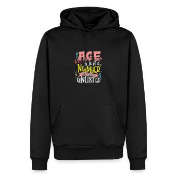 L’âge du cadeau d’anniversaire n’est qu’un chiffre et le mien est - Sweat à capuche Premium bio Homme - noir - Devant - Nico (187cm)