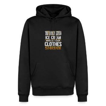 Eiscreme Liebhaber Geschenk Warnung Eiscreme macht - Männer Premium Bio Hoodie - Schwarz - Vorne - Nico (187cm)