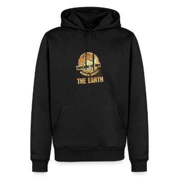 Women Humor Dinos Eat Men Women Inherit the Earth - Men’s Premium Organic Hoodie - black - Front - Nico (187cm)