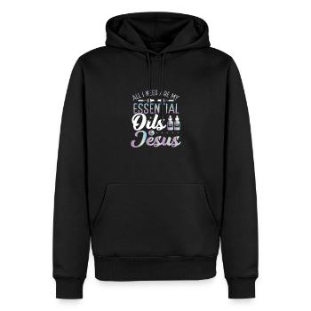 Christian EO Practitioner All I Need are - Men’s Premium Organic Hoodie - black - Front - Nico (187cm)