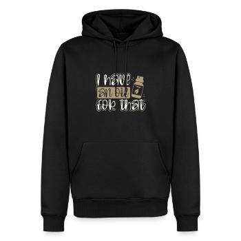 Les cadeaux de praticien d’huile essentielle ont une huile pour - Sweat à capuche Premium bio Homme - noir - Devant - Nico (187cm)
