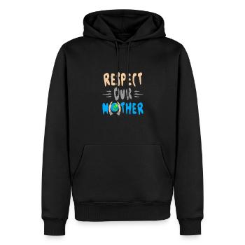 Environnementaliste Respectez notre Mère Terre Climat - Sweat à capuche Premium bio Homme - noir - Devant - Nico (187cm)