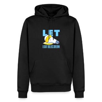 Sauvez l’environnement Laissez rêver les ampoules - Sweat à capuche Premium bio Homme - noir - Devant - Nico (187cm)