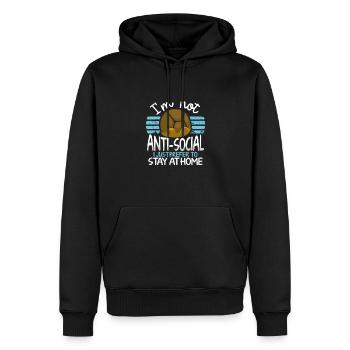 Sarcastique Tout ce dont j’ai besoin, c’est de moi Cadeau introverti - Sweat à capuche Premium bio Homme - noir - Devant - Nico (187cm)
