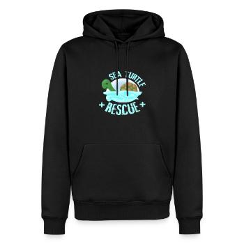 Cadeau d’amoureux de tortue mignon Cadeau de tortue de mer - Sweat à capuche Premium bio Homme - noir - Devant - Nico (187cm)