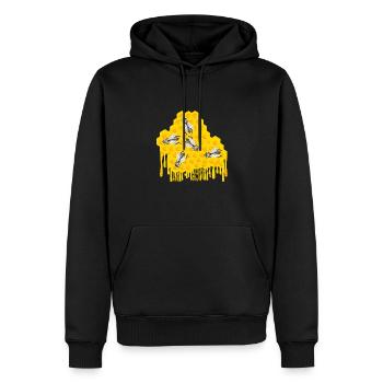 Bienen in einem tropfenden Wabenimkergeschenk - Männer Premium Bio Hoodie - Schwarz - Vorne - Nico (187cm)