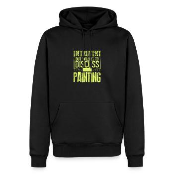 Maler Geschenke introvertiert bereit zu diskutieren - Männer Premium Bio Hoodie - Schwarz - Vorne - Nico (187cm)