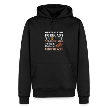 Scrapbooker Geschenk Wochenende Wettervorhersage Scrapbooking - Männer Premium Bio Hoodie - Schwarz - Vorne - Nico (187cm)