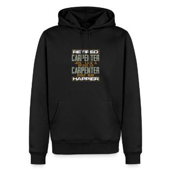 Cadeau de charpentier à la retraite comme charpentier ordinaire Mais - Sweat à capuche Premium bio Homme - noir - Devant - Nico (187cm)