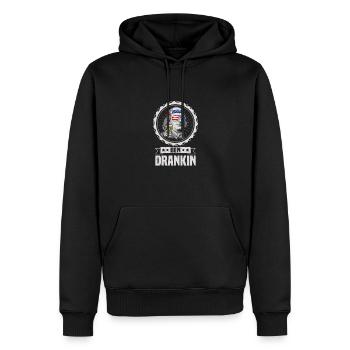 Ben Drankin Lustig 4. Juli Amerikanische Flagge - Männer Premium Bio Hoodie - Schwarz - Vorne - Nico (187cm)