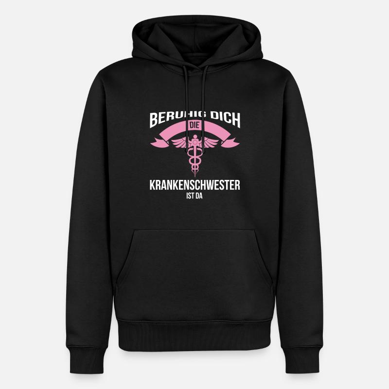 Krankenschwester Beruf Notkrankenschwester Geschen - Männer Premium Bio Hoodie - Schwarz